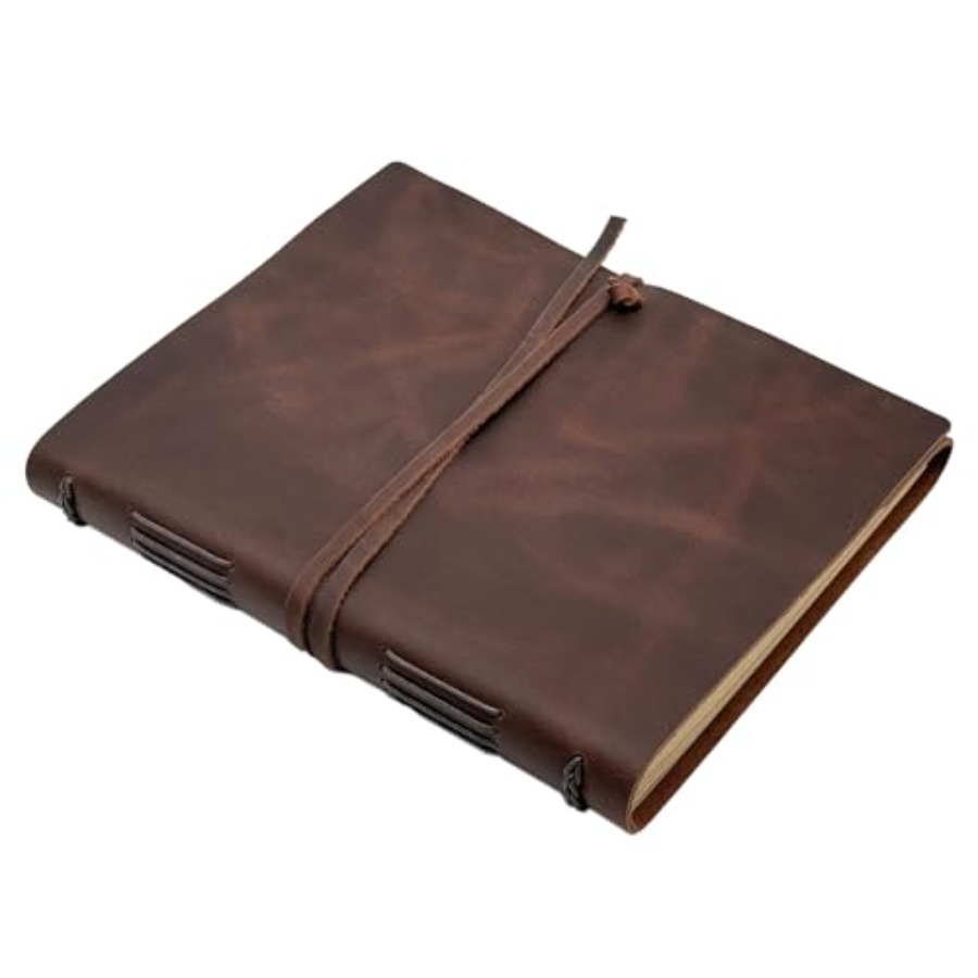 Leather Work Notebook - Large Notebook Journal - Genuine Leather