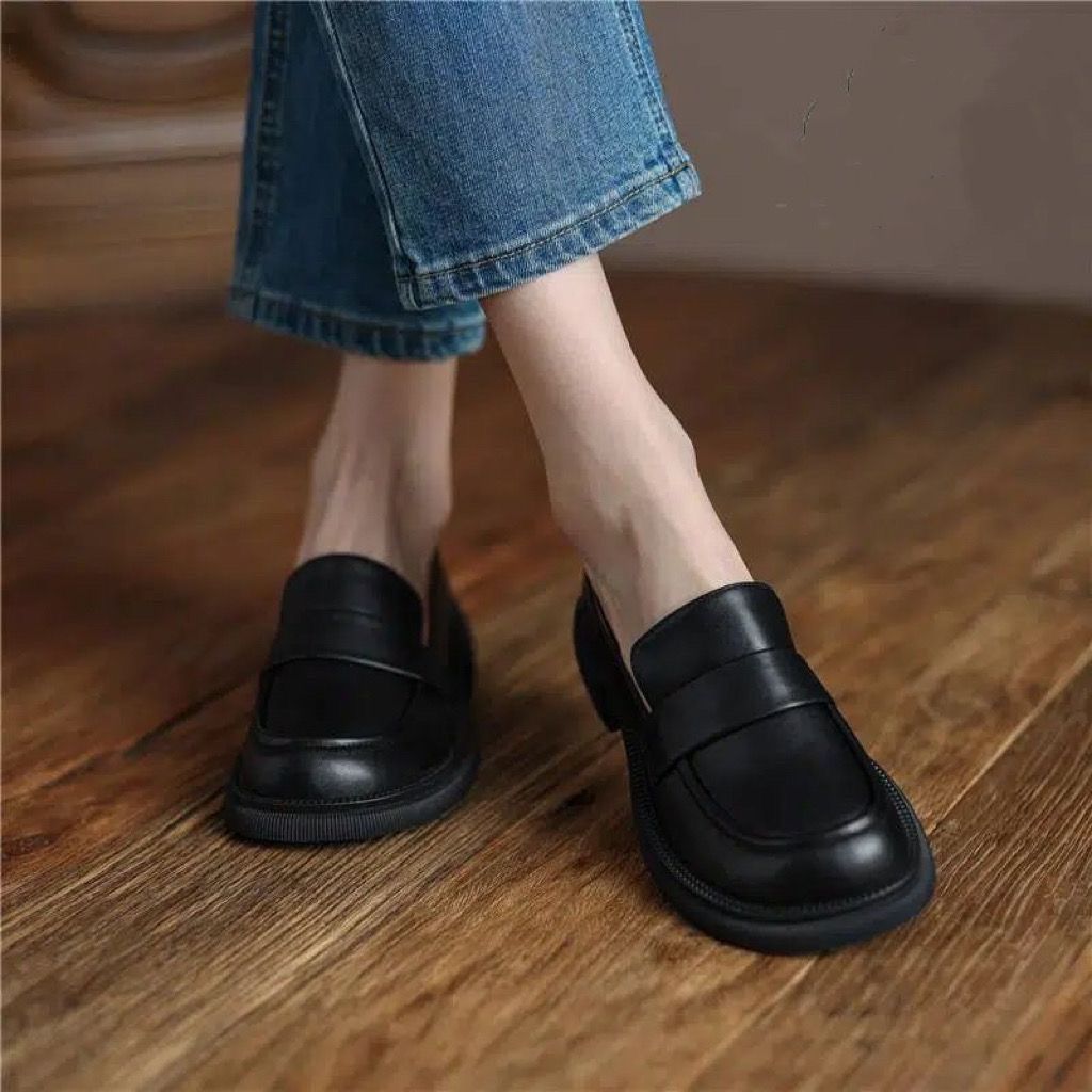 Leather Work Flats Women - Women's Genuine Leather Flat Slip on