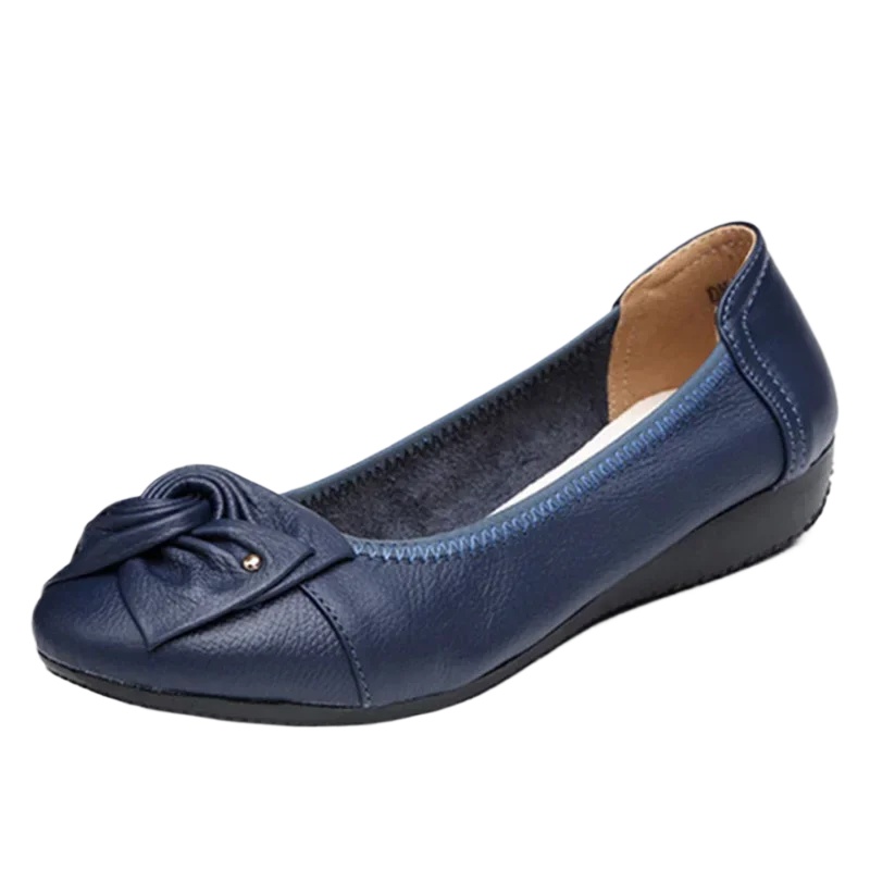 Leather Work Flats Women - Spring\Autumn PU leather Shoes Woman Flats