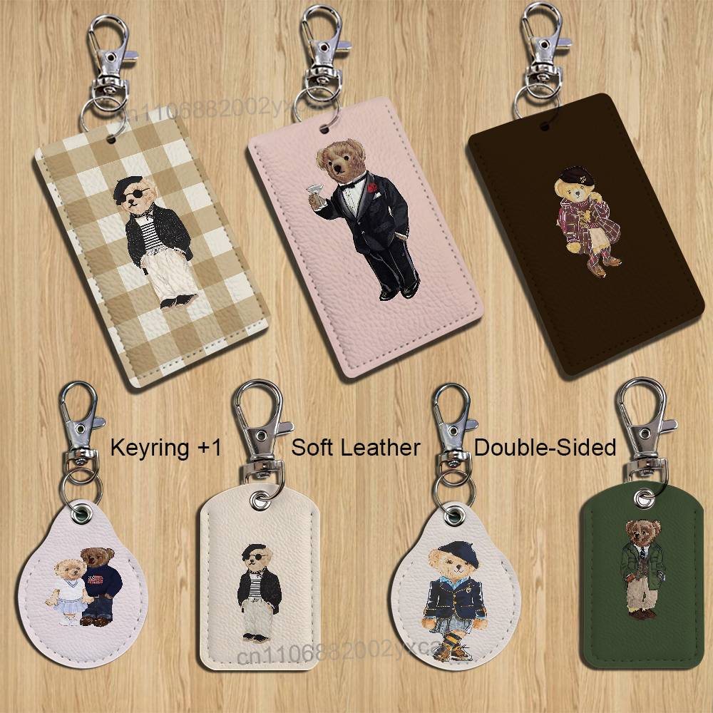 Leather Work In Art - Softly ART cute Bear Polo Holder