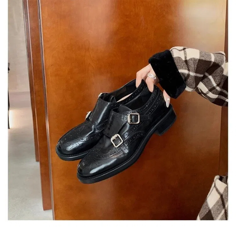 Leather Work Flats Women - 2025 Women's Leather Loafers 3cm Chunky