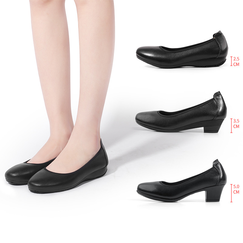Leather Work Flats Women - Work Professional Women's Shoes Shallow Mouth