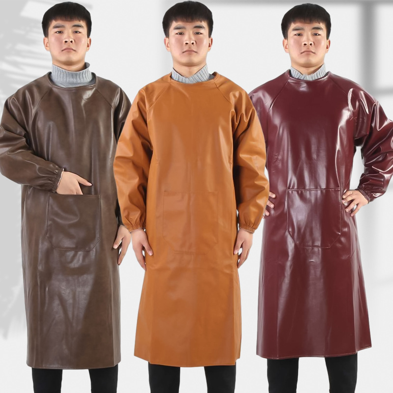 Leatherwork Apron - Thickened Wear-Resistant Leather Work Protective Adult