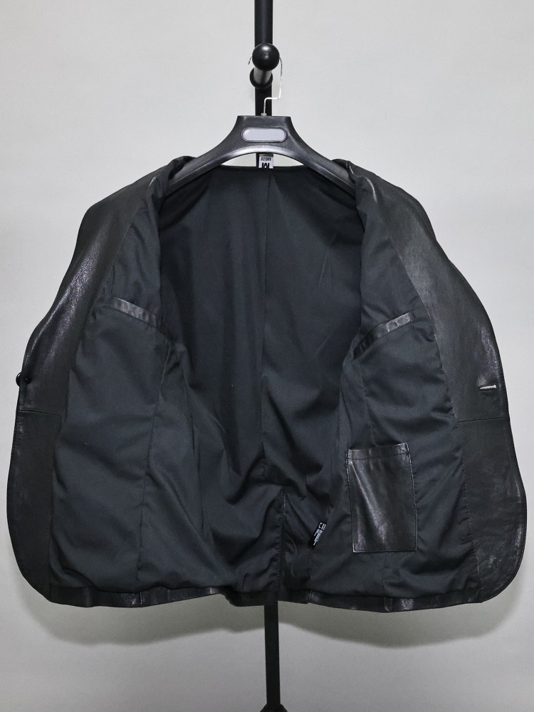 Slim Fit Solid Color Men Offic - Leather Work Jacket Mens のレビューと価格
