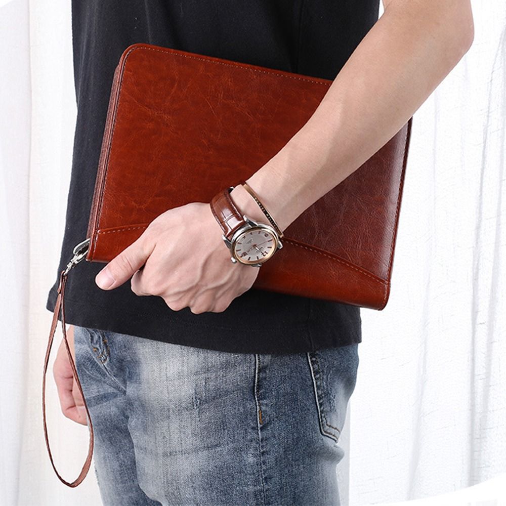 Portable File Folder PU Leathe - Leather Work Notebook のレビューと価格