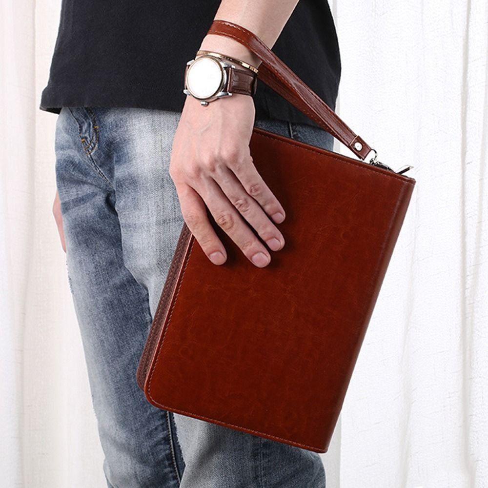 Portable File Folder PU Leathe - Leather Work Notebook のレビューと価格
