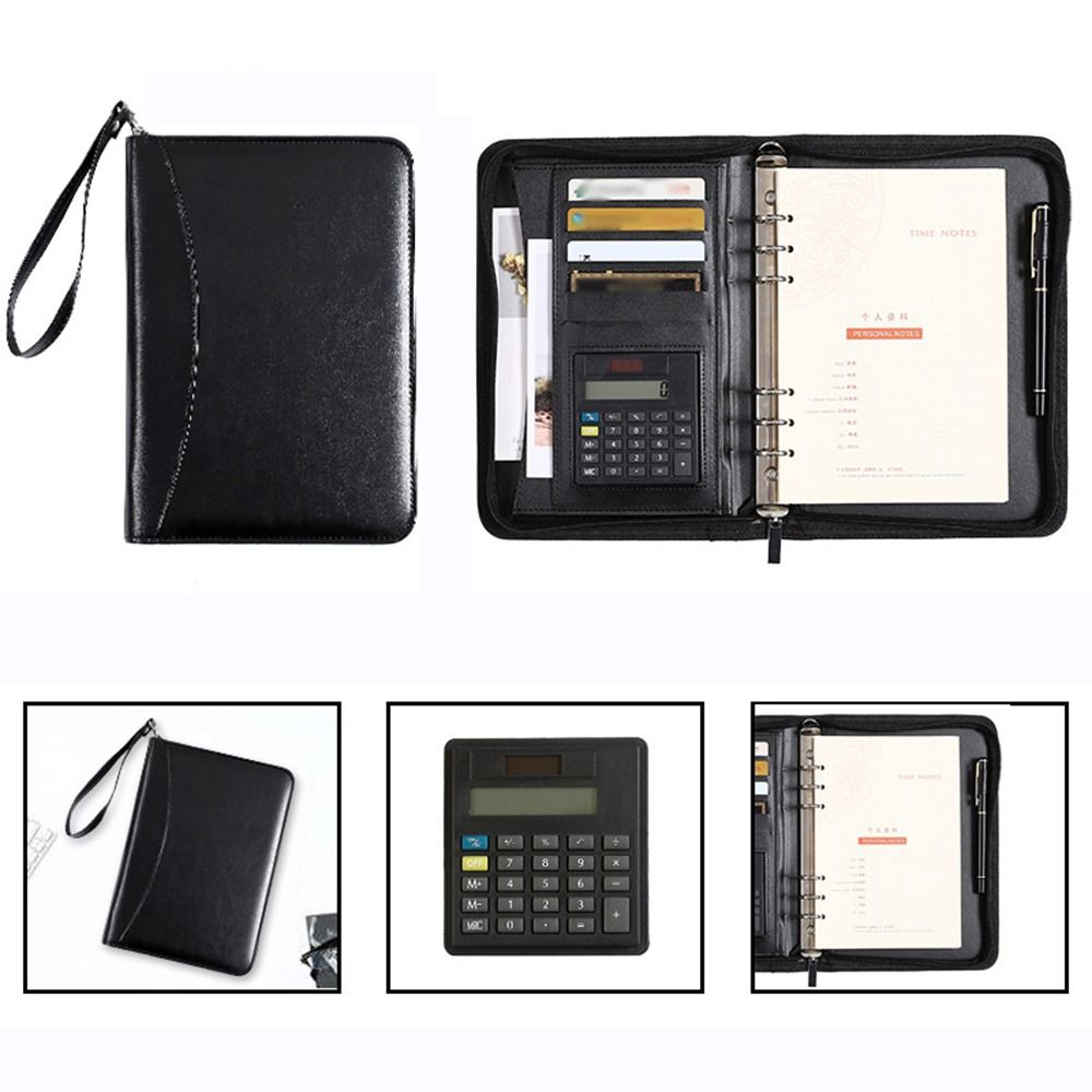 Portable File Folder PU Leathe - Leather Work Notebook のレビューと価格