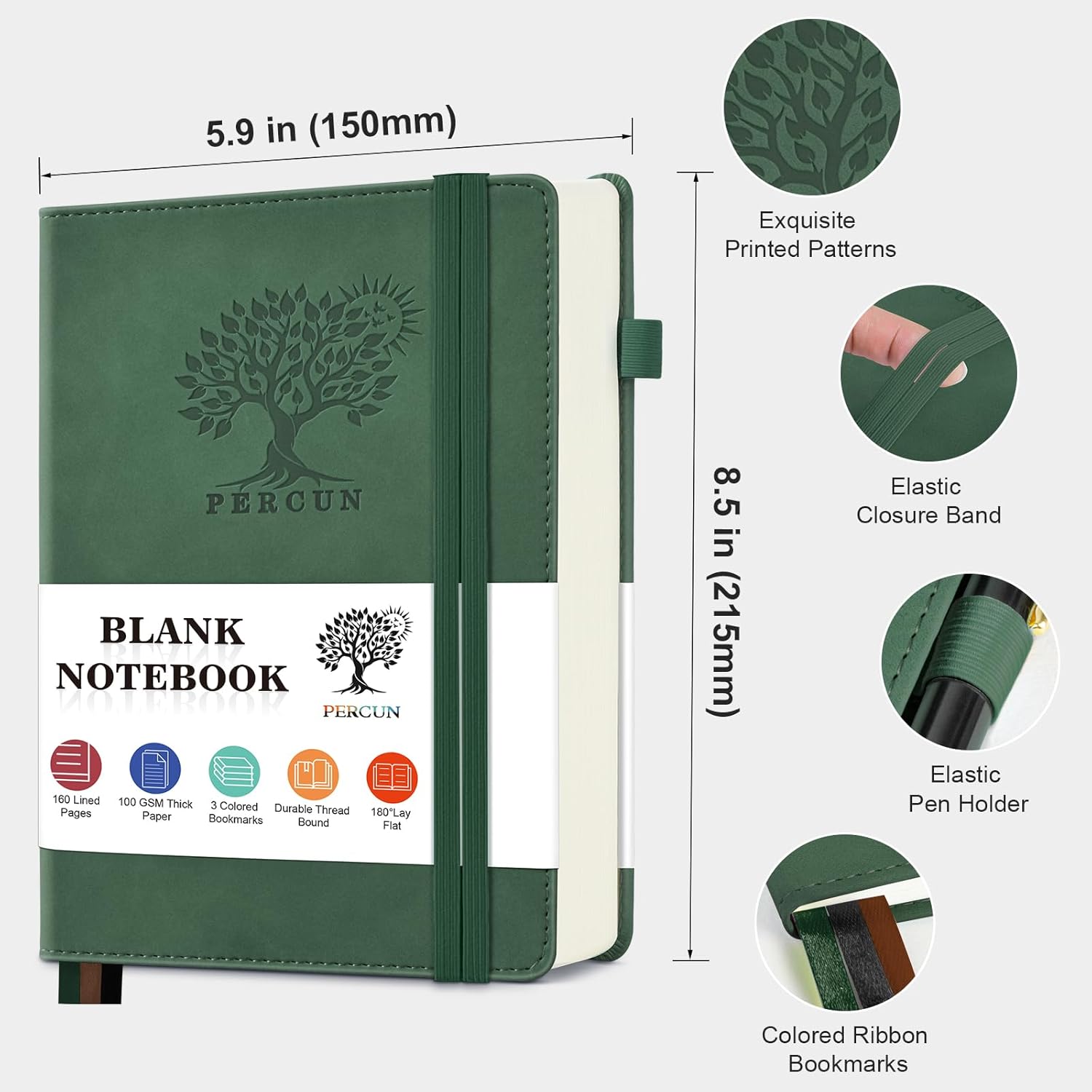 160-Page Blank Leather Journal - Leather Work In Art のレビューと価格