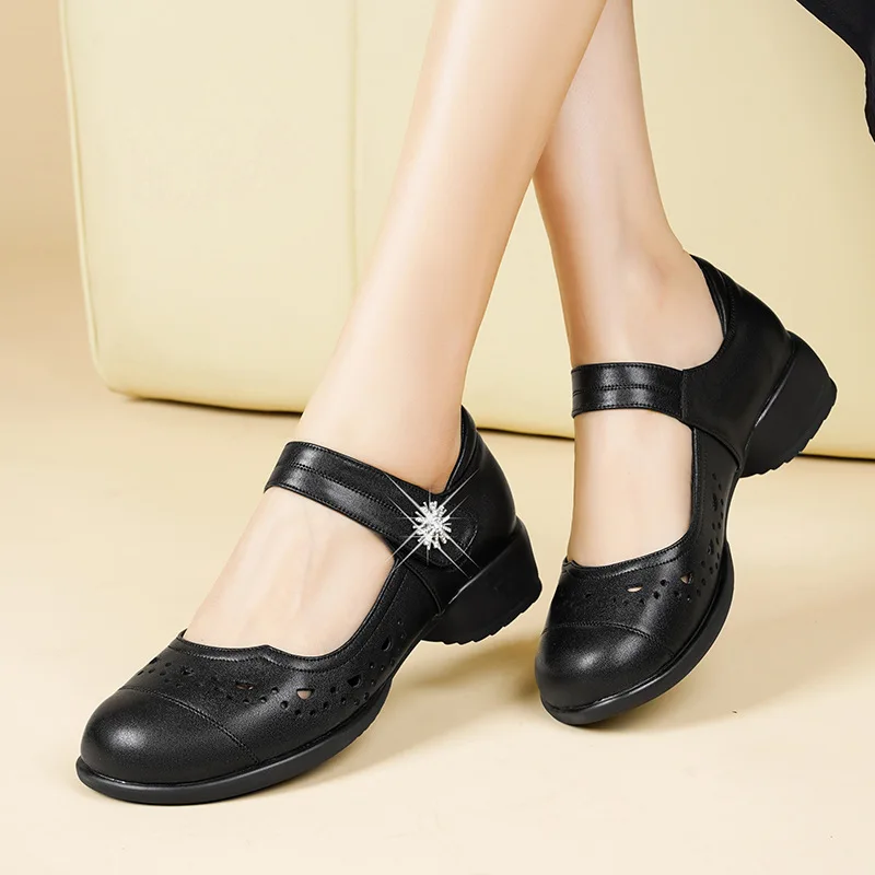 3cm All Match Breathable Comfo - Leather Work Flats Women のレビューと価格