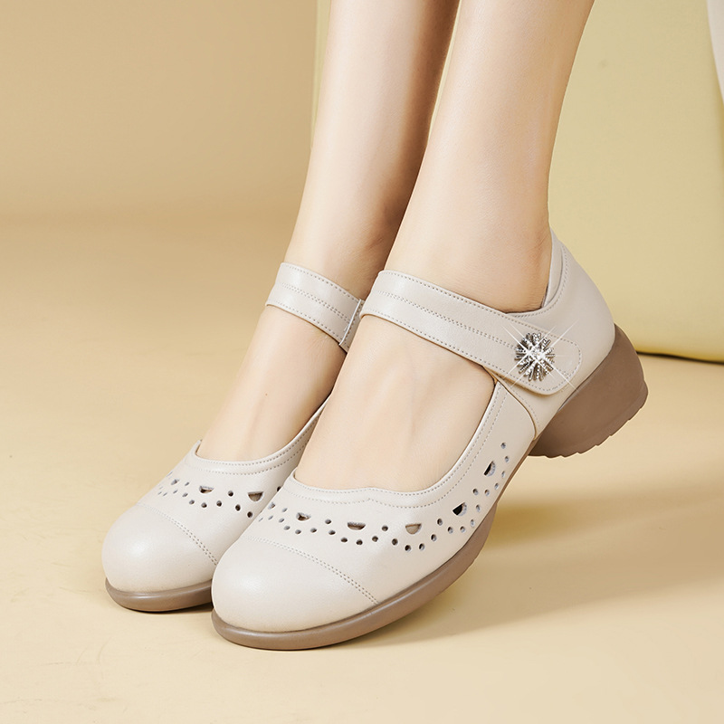 3cm All Match Breathable Comfo - Leather Work Flats Women のレビューと価格