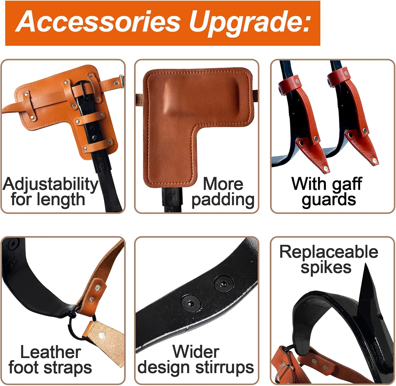 Upgraded Tree Climbing Spurs w - Leather Working のレビューと価格