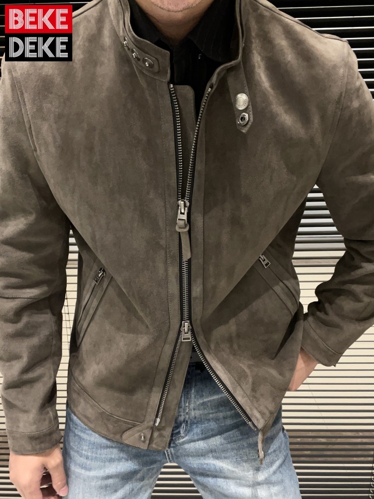 Fashion Mens New Slim Fit Stan - Leather Work Jacket Mens のレビューと価格