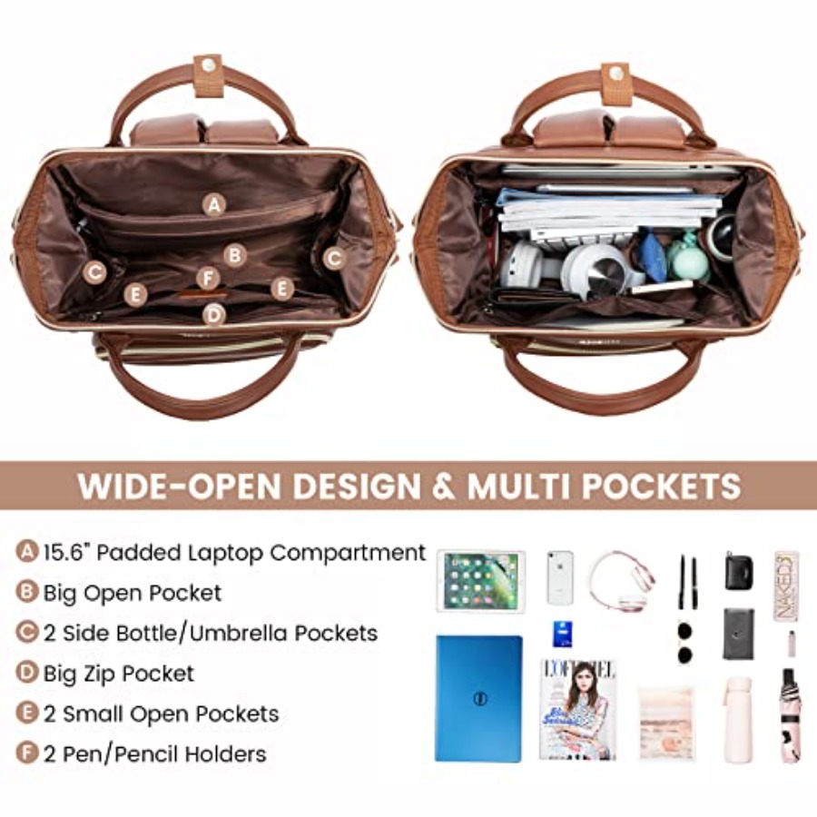 Leather Laptop Backpack for Wo - Leather Working のレビューと価格