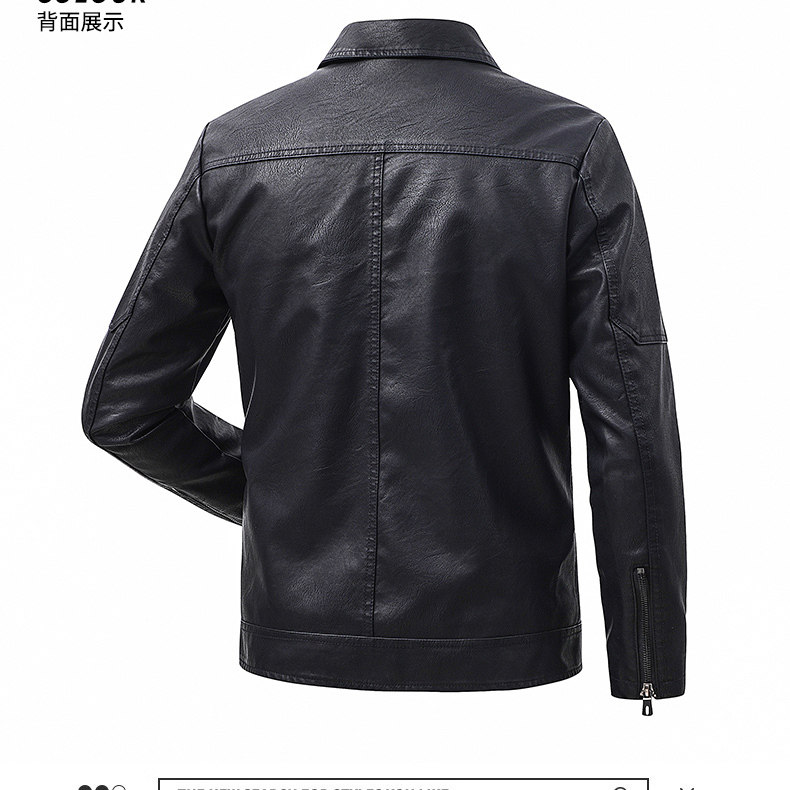 Men's Lapel Leather Jacket Spr - Leather Work Jacket Mens のレビューと価格