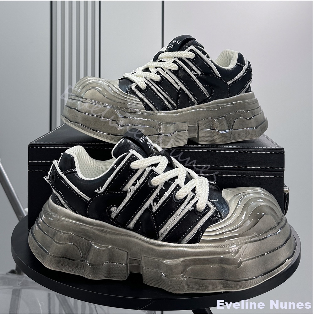 Thick-soled Chunky Sneakers Me - Unique Leather Work のレビューと価格