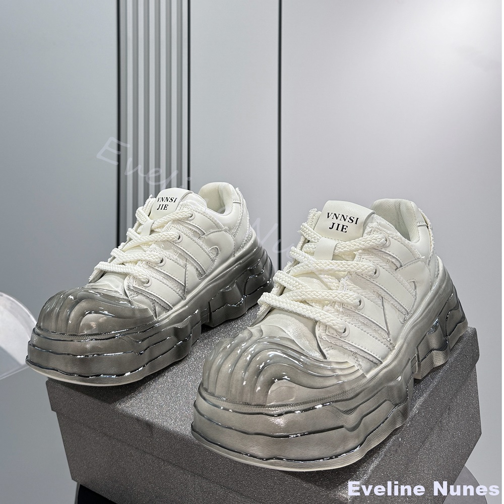 Thick-soled Chunky Sneakers Me - Unique Leather Work のレビューと価格