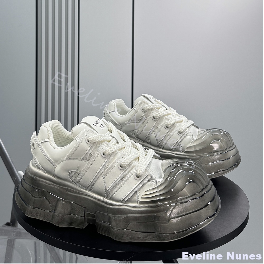 Thick-soled Chunky Sneakers Me - Unique Leather Work のレビューと価格