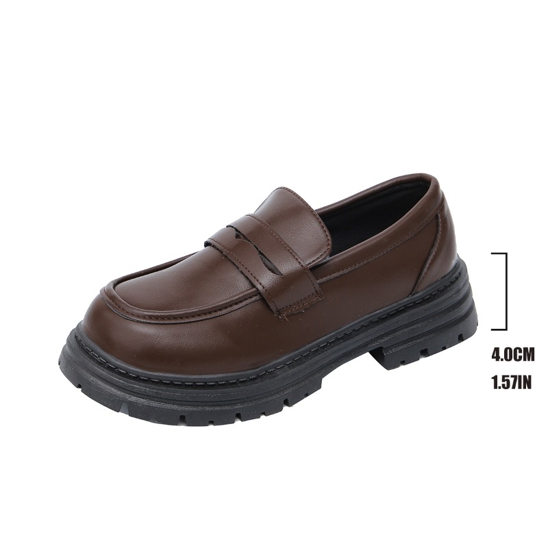 Women's Brown Leather Loafers  - Leather Work Flats Women のレビューと価格