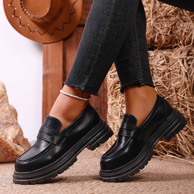 Women's Brown Leather Loafers  - Leather Work Flats Women のレビューと価格