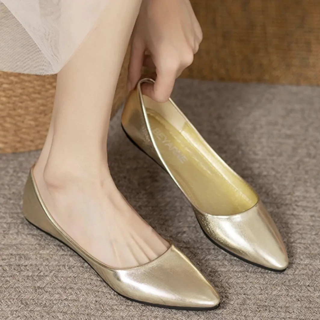 women cute sweet light weight  - Leather Work Flats Women のレビューと価格