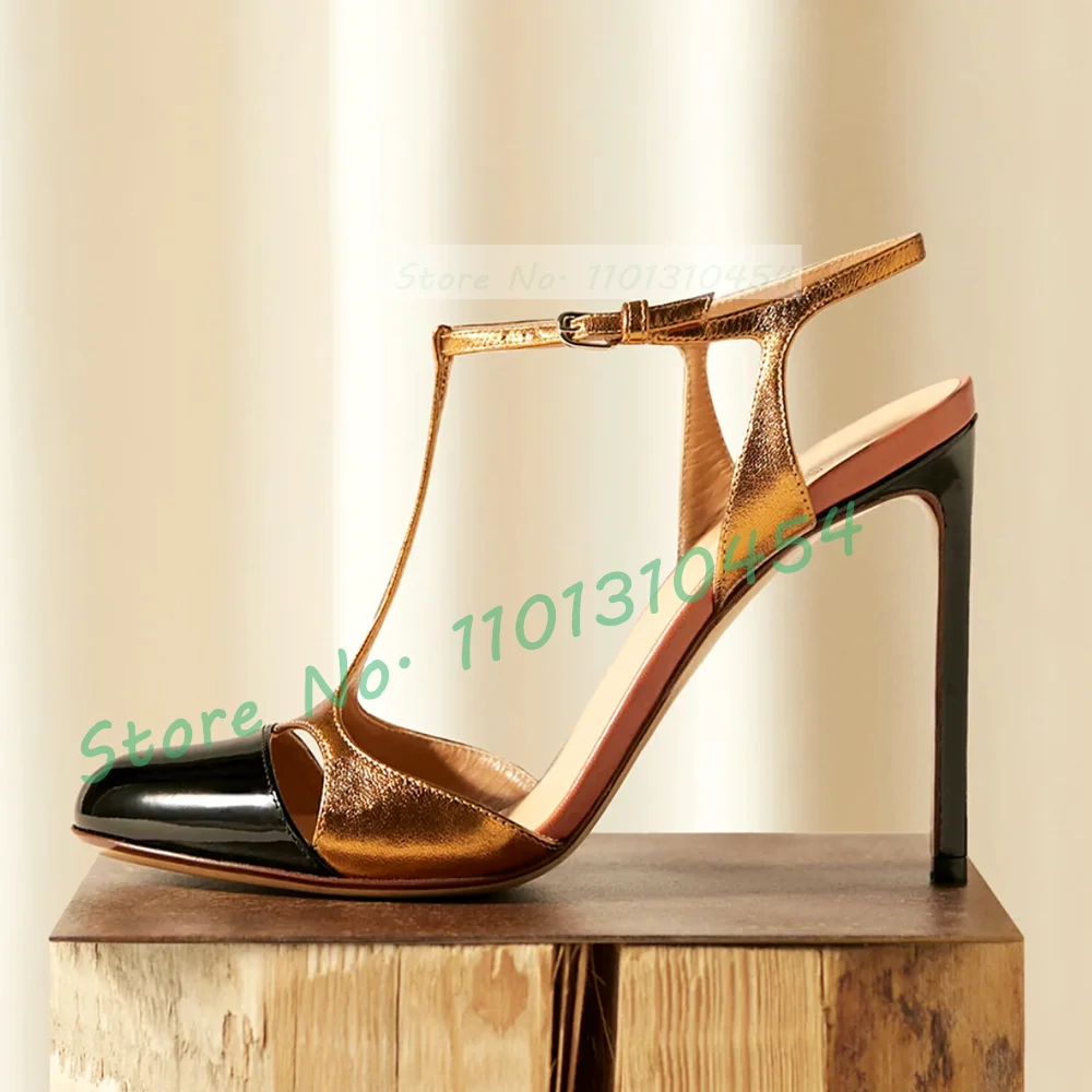 Two Tones T-bar Sandals For Wo - Leather Works のレビューと価格