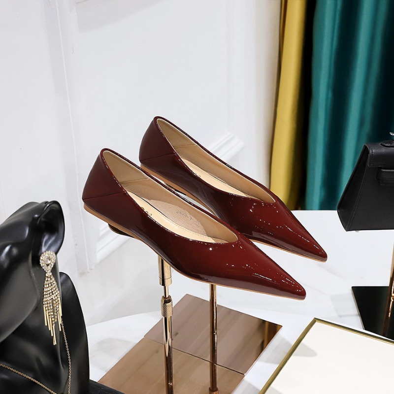 Fashion Women 1cm Low Heels Wo - Leather Work Flats Women のレビューと価格
