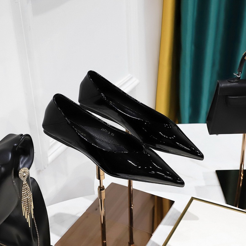 Fashion Women 1cm Low Heels Wo - Leather Work Flats Women のレビューと価格