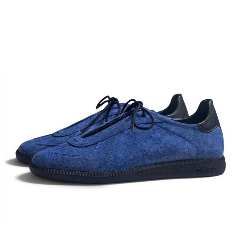 Luxury Cowhide Sneakers Blue C - Leatherwork Training のレビューと価格
