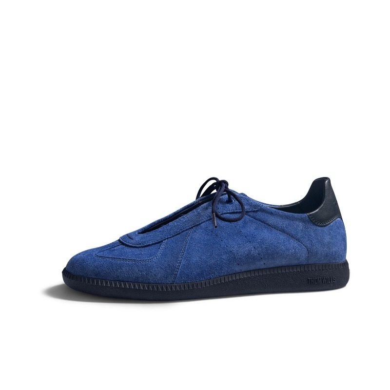 Luxury Cowhide Sneakers Blue C - Leatherwork Training のレビューと価格