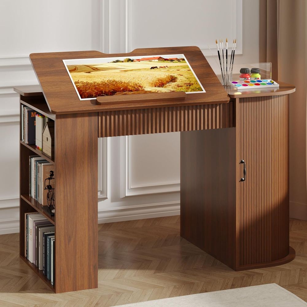 Storage Cabinet Desk with Draw - Leather Working のレビューと価格