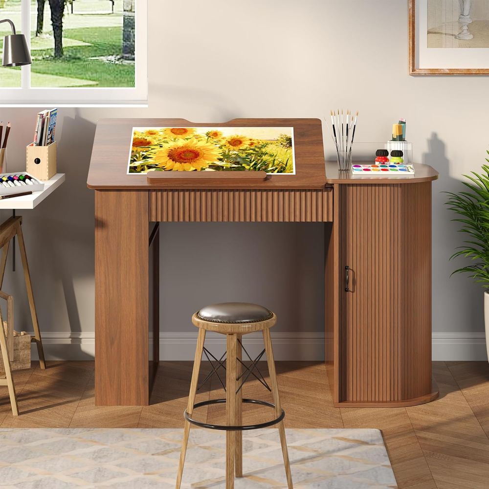 Storage Cabinet Desk with Draw - Leather Working のレビューと価格