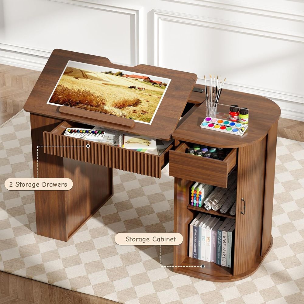 Storage Cabinet Desk with Draw - Leather Working のレビューと価格