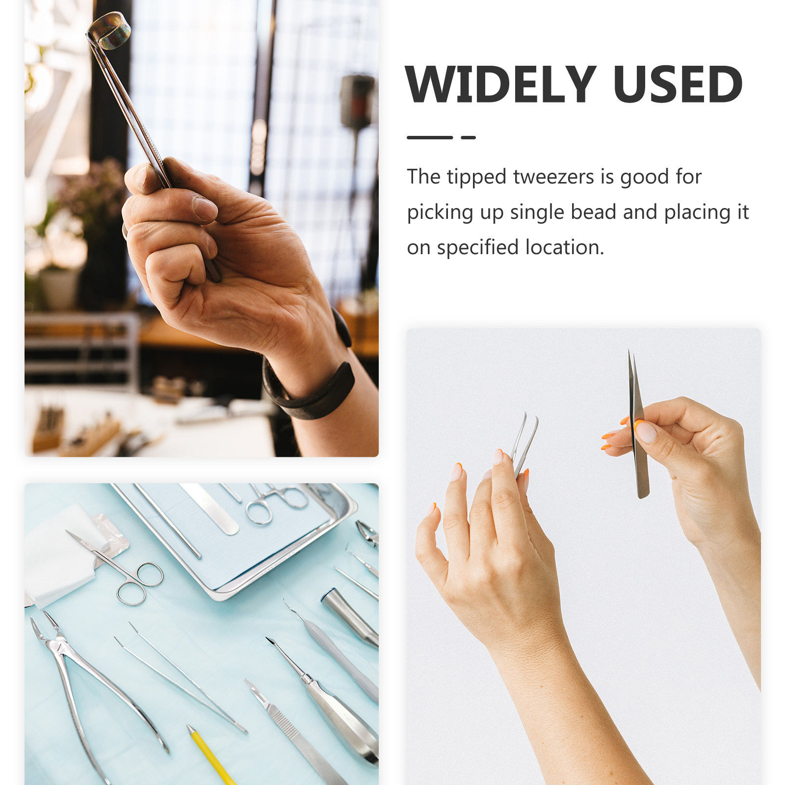 10Pcs Plastic Tweezers for Cra - Leather Work In Art のレビューと価格