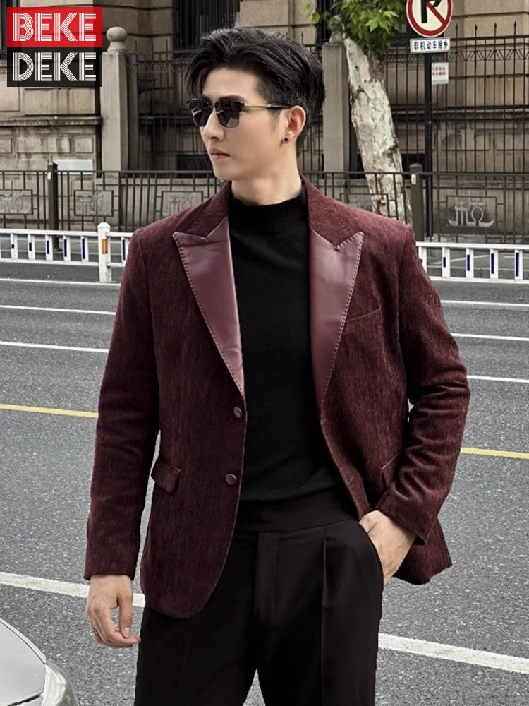 Fashion Mens Autumn Party Slim - Leather Work Jacket Mens のレビューと価格