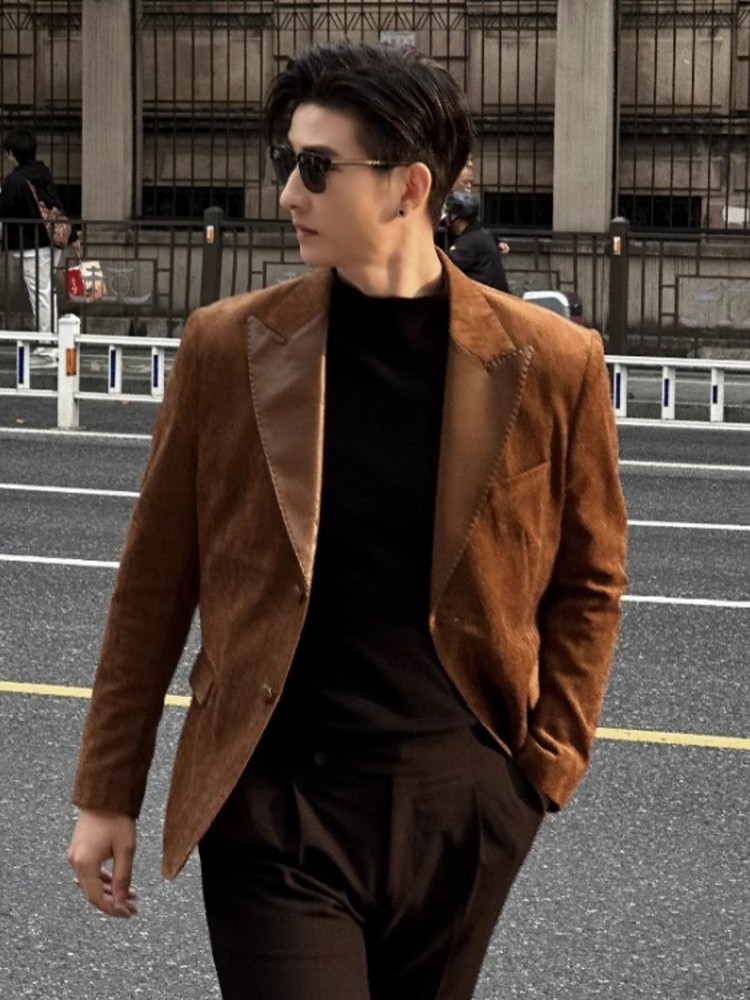 Fashion Mens Autumn Party Slim - Leather Work Jacket Mens のレビューと価格