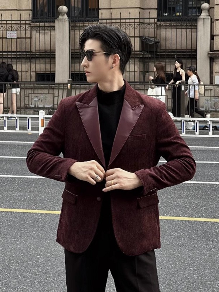 Fashion Mens Autumn Party Slim - Leather Work Jacket Mens のレビューと価格