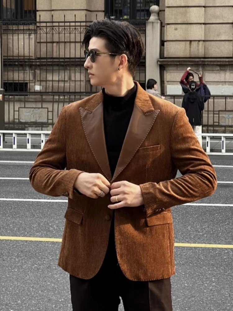 Fashion Mens Autumn Party Slim - Leather Work Jacket Mens のレビューと価格