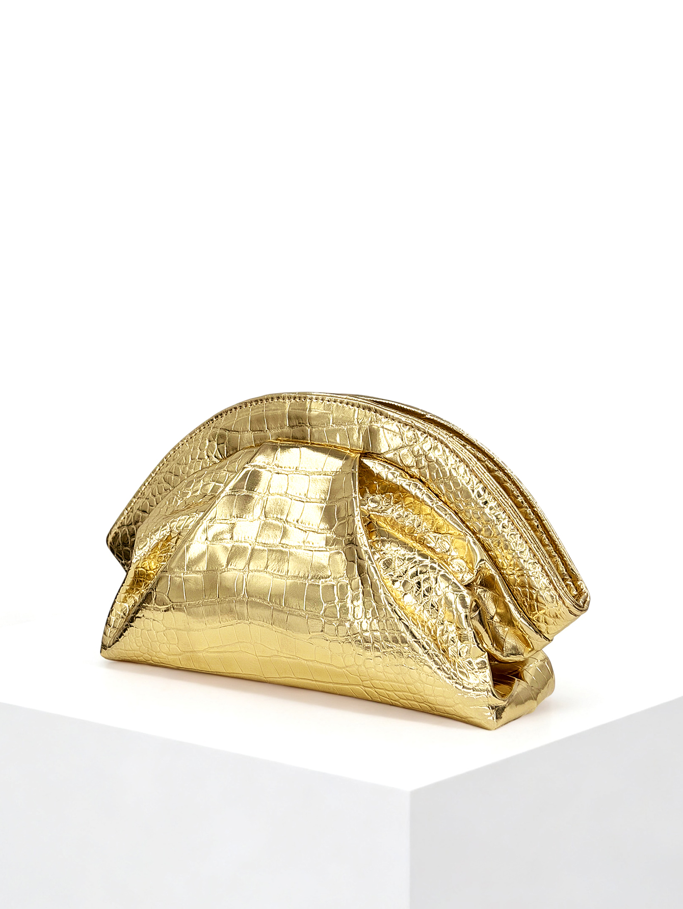 New Luxury Metallic Gold Croco - Unique Leather Work のレビューと価格