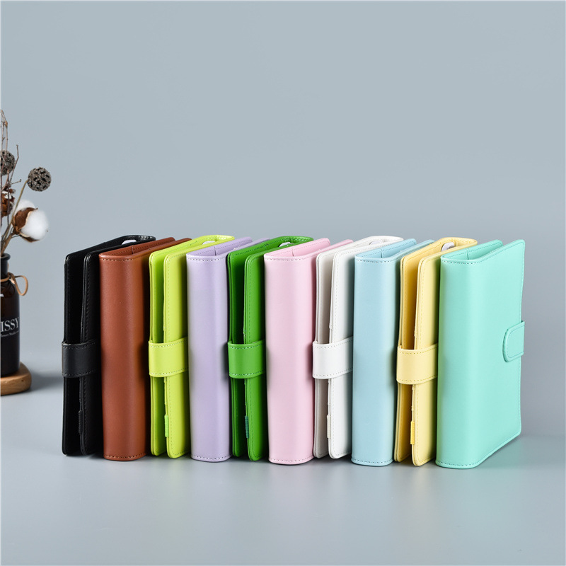 Macaron Color A5 A6 6 Ring Bin - Leather Work Notebook のレビューと価格