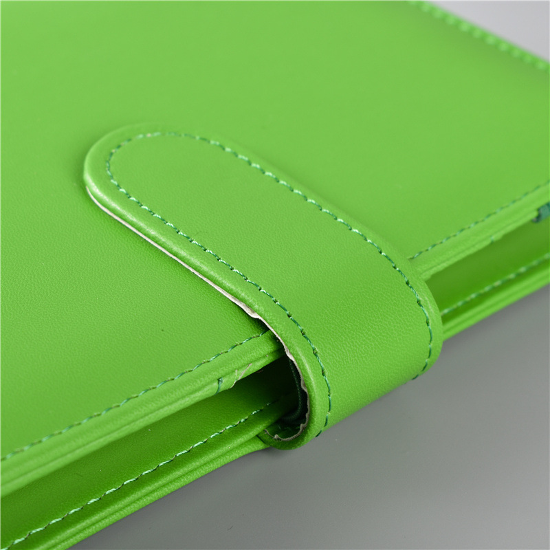 Macaron Color A5 A6 6 Ring Bin - Leather Work Notebook のレビューと価格
