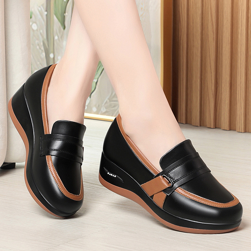 All Match Comfortable Breathab - Leather Work Flats Women のレビューと価格