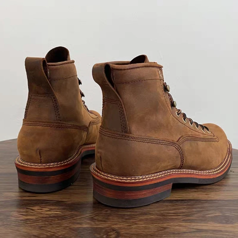 Vintage British Men Ankle Boot - Leather Workshop のレビューと価格