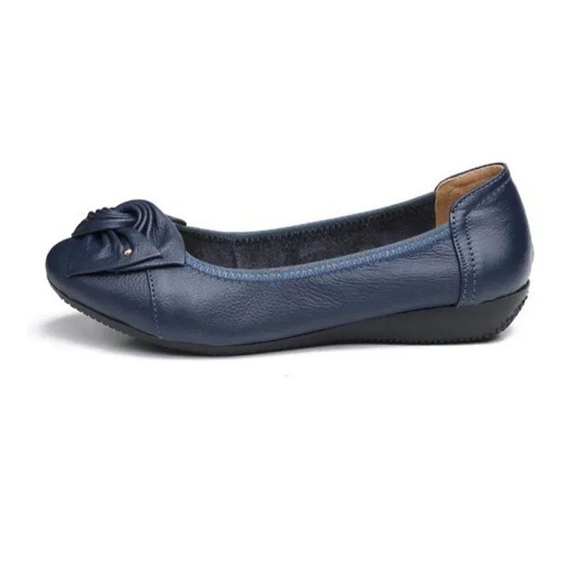Spring\Autumn PU leather Shoes - Leather Work Flats Women のレビューと価格