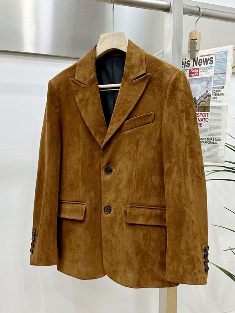 Vintage Suede Sheepskin Elegan - Leather Work Jacket Mens のレビューと価格