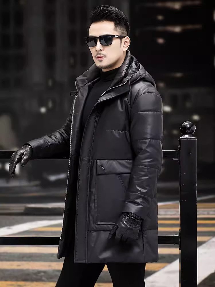 Winter Mens Thick Warm White G - Leather Work Jacket Mens のレビューと価格