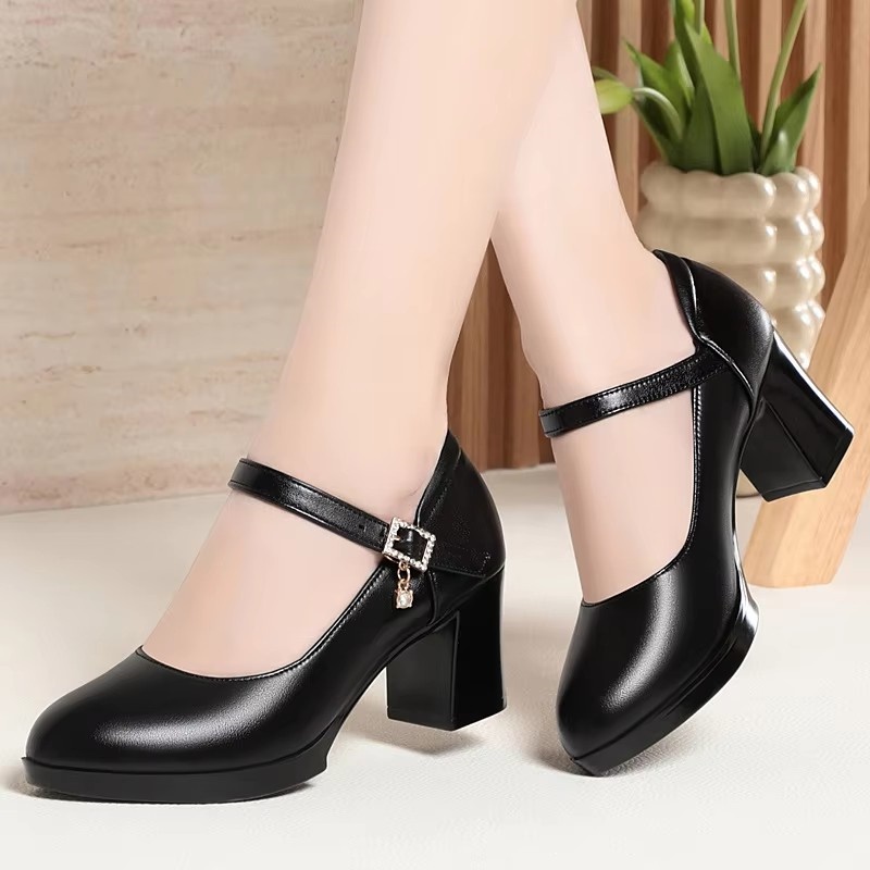 6cm Vintage Quality Shallow Mo - Leather Work Flats Women のレビューと価格
