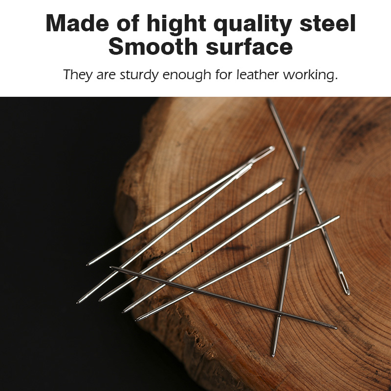 WUTA 24 Pcs Large Eye Blunt St - Leather Needle Harness のレビューと価格
