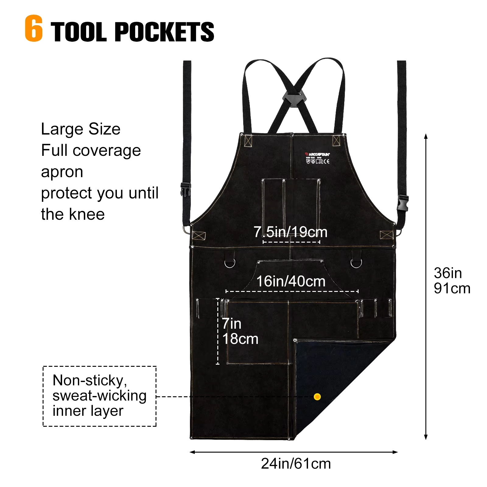 ARCCAPTAIN Leather Welding Wor - Leatherwork Apron のレビューと価格