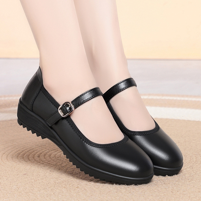 Quality Breathable Comfortable - Leather Work Flats Women のレビューと価格