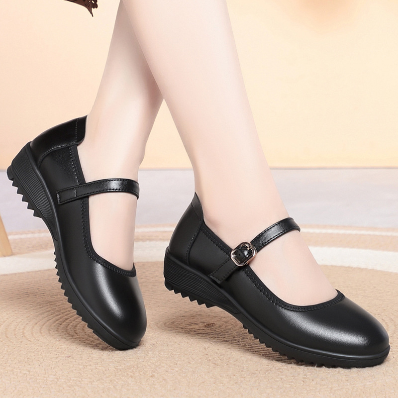 Quality Breathable Comfortable - Leather Work Flats Women のレビューと価格